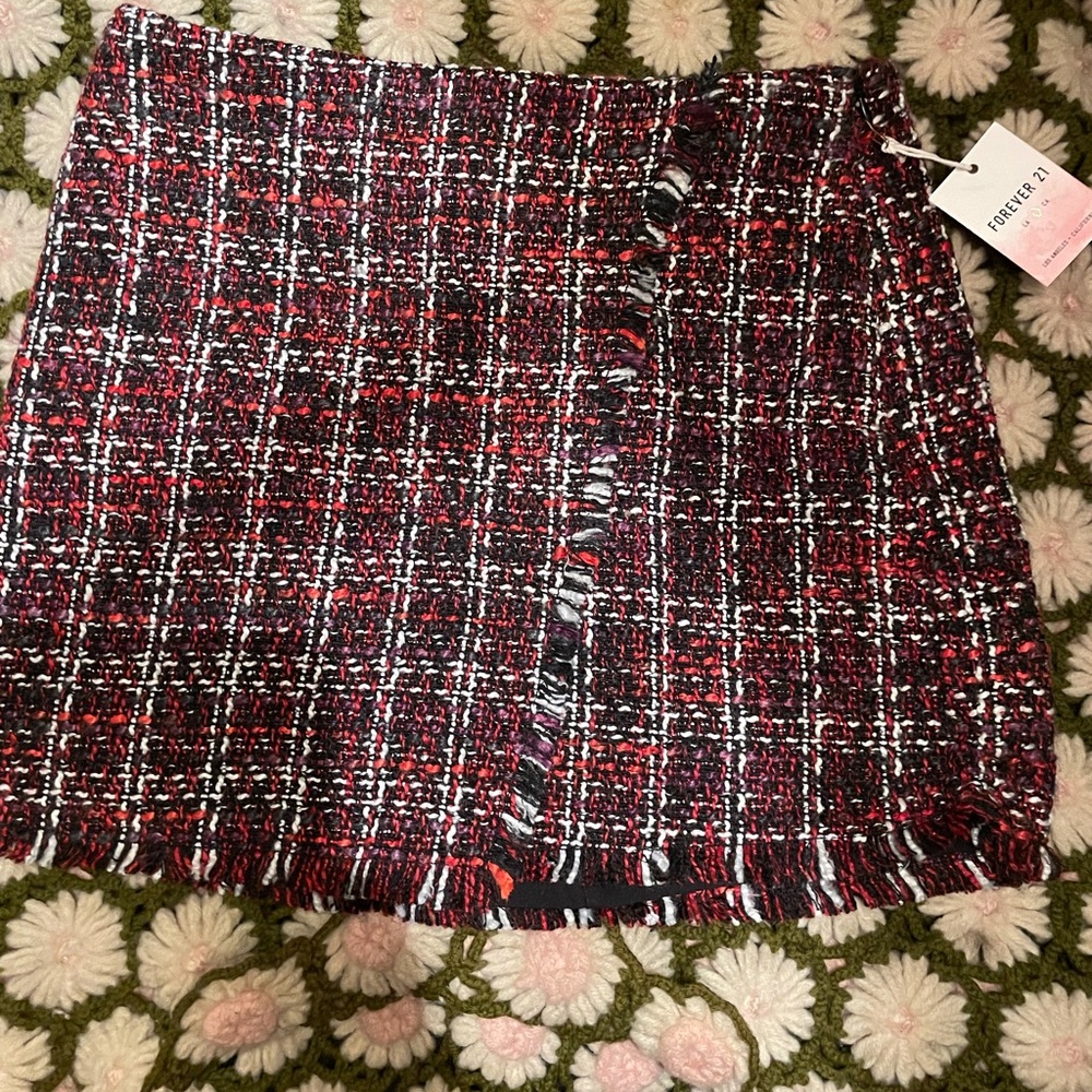 Forever 21 Faux Wrap Textured Skirt Large
